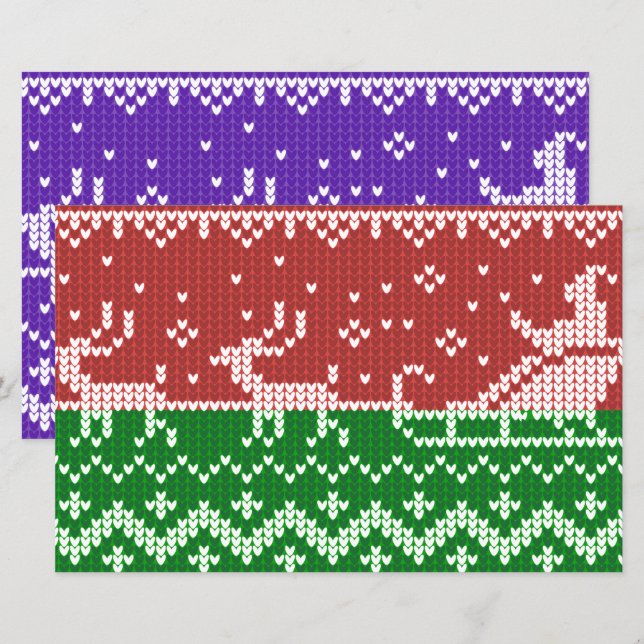 Suéter nojento, trenó e renas do Papai Noel (Frente/Verso)