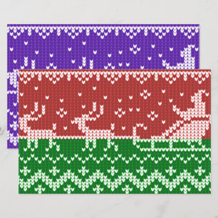 Suéter nojento, trenó e renas do Papai Noel
