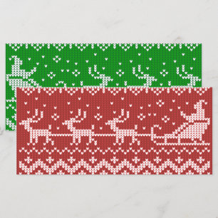 Suéter nojento, trenó e renas do Papai Noel