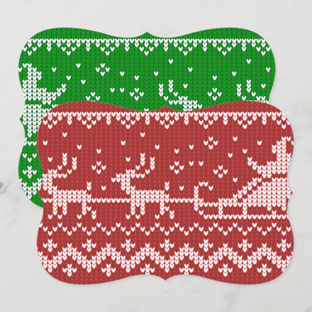 Suéter nojento, trenó e renas do Papai Noel (Frente/Verso)