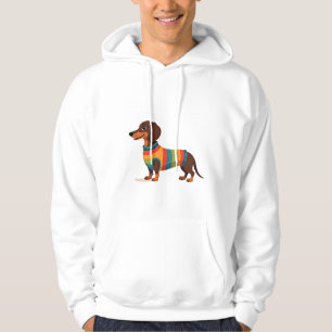 Suéter Vintage Arco-íris Dachshund Cachorro Fofo I
