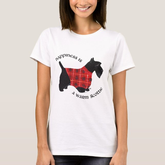 Suéter Xadrez Vermelho e Preto para Scottish Terri (Frente)