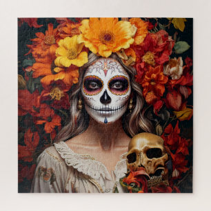 Sugar Skull Lady Quebra-cabeça