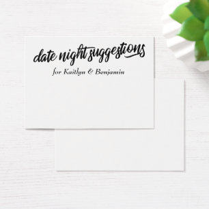 Sugestões de Data Noturna Minimalistas Novas Cartõ