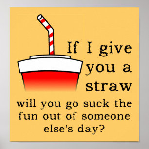 Sugue o sinal engraçado do poster do divertimento