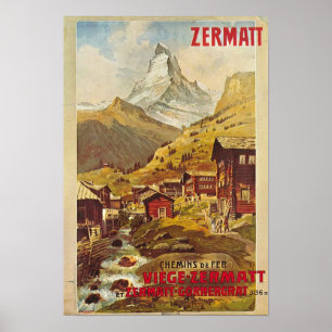 Suiça Gornergratbahn de Zermatt Schweiz do poster