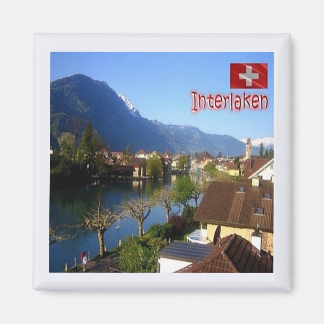 suiça INTERLAKEN zCH026 - Imã de geladeira (Frente)