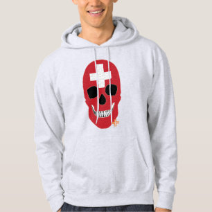 Suiça MANDSKULL Suéter de capuzB2