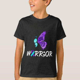 Suicídio Sensibilização Camisa Semicolon Borboleta