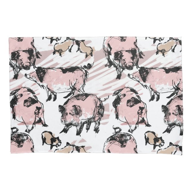 Suíno Chinês Ano de 2019 Travesseiro de desenho or (Frente)