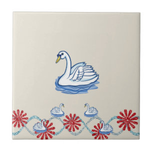 Suíno Floral de Azulejo cerâmico