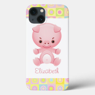 Suíno Rosa Kawaii Cugado Personalizado