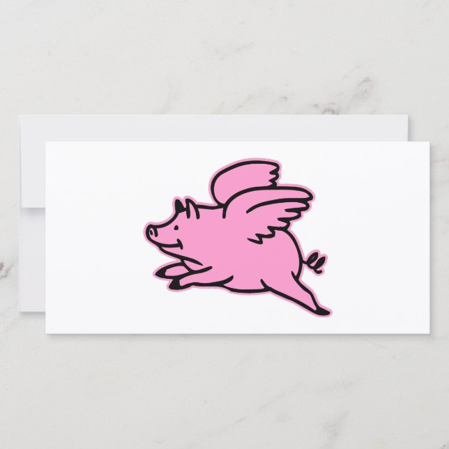 Suíno rosa voador muito bonito (Frente)
