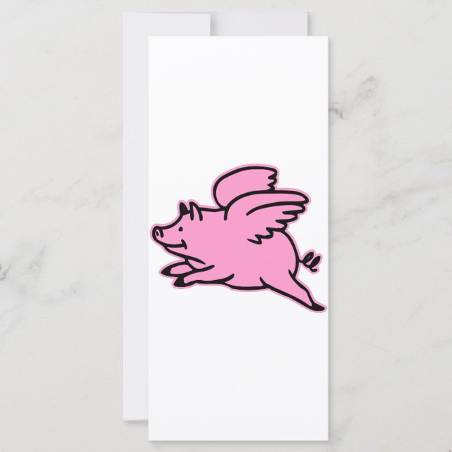 Suíno rosa voador muito bonito (Frente)