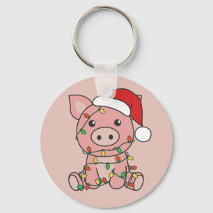 Suínos de Natal Chaveiro