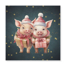 Suínos natais vintages