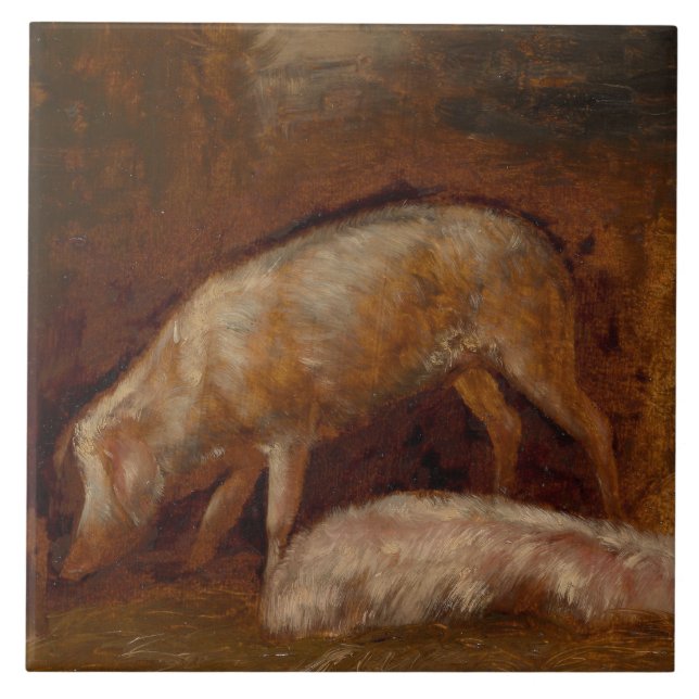 Suínos numa Arte Animal Estável (Frente)