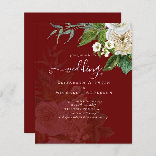 Suite de casamento sublime - Rosas brancas (Frente/Verso)