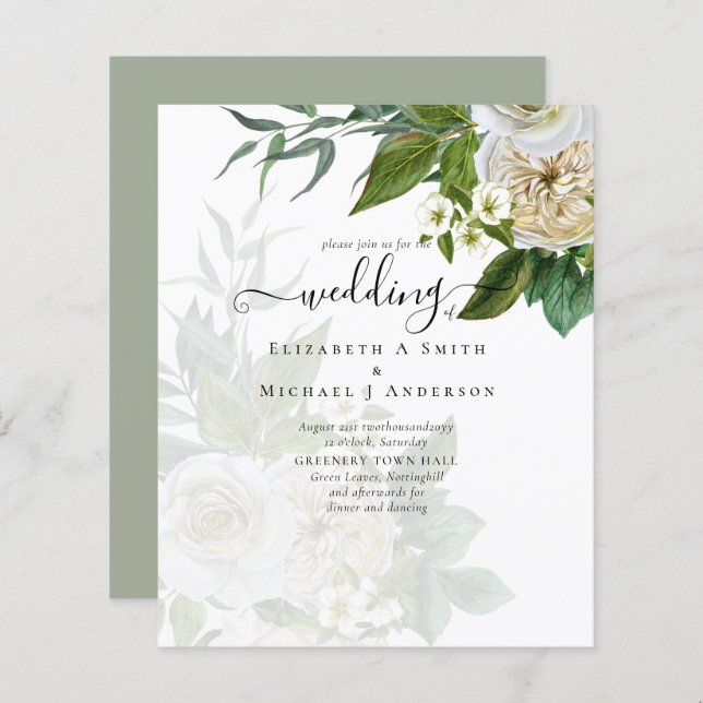 Suite de casamento sublime - Rosas brancas (Frente/Verso)