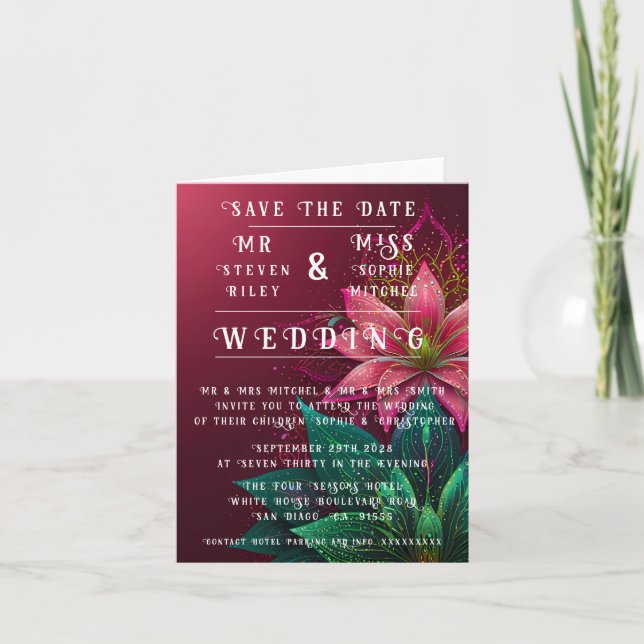 Suite de Convite Floral Luxurioso (Frente)