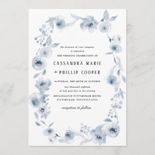 Suite de Convite para Casamento de Cor Azul