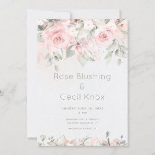 Suite de Convite para Casamento de Rosas Blushing