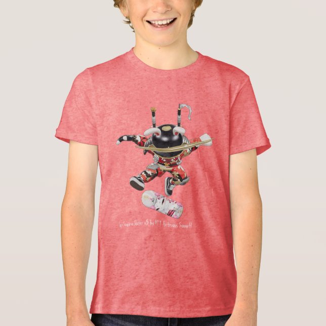 Suji Samurai Skater v5 T-Shirt (Frente)