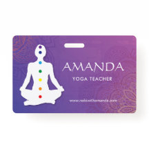 Sukhasna Pose Púrpura Mandala Chakra Crachá