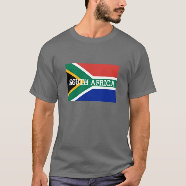 Sul - camisas africanas da bandeira T (Frente)