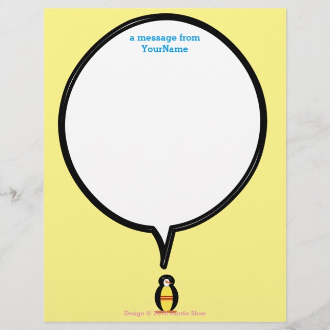 Sul-Vietnamita Falando Sra. Penguin Personalizada (Frente)