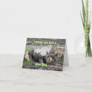 Sulking Rhino - Cartão de Saudação