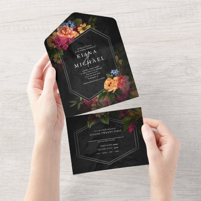 Sultry Nights Floral Wedding ID829 (Tearaway)