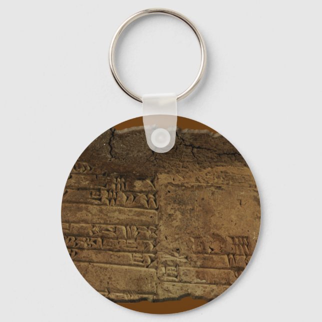 "Sumerian Cuneiform Escrevendo" Chaveiro Gift (Frente)