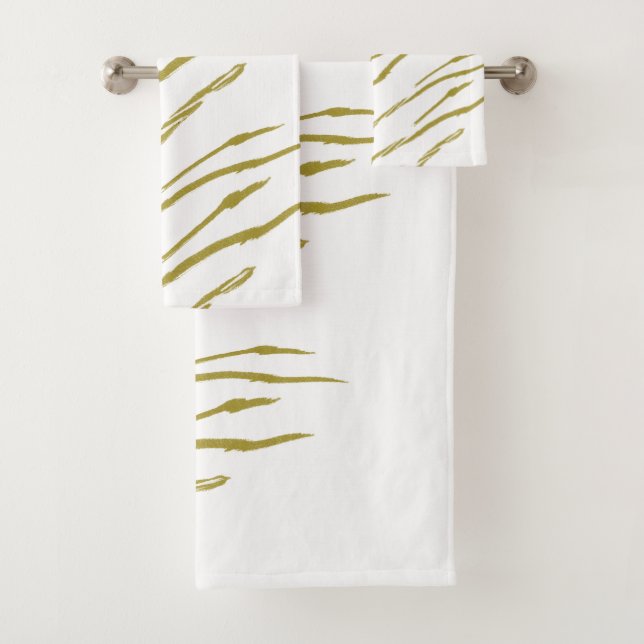 Sumi Tiger Stripes faux toalha de ouro (Insitu)