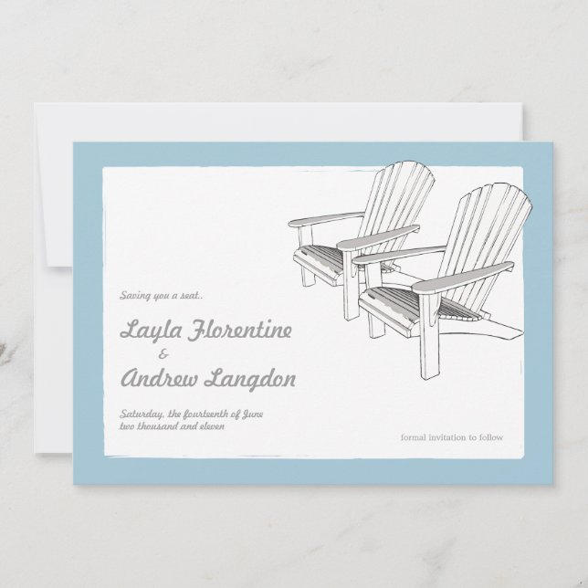 Summer Adirondacks Salva o Convite de Data (Frente)