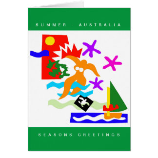 SUMMER- Austrália - Cartão de Natal australiano