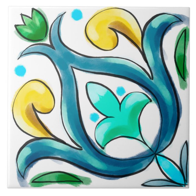 Summer, azulejos sicilianos, majolica, (Frente)