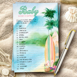 Summer Beach Baby Word Scramble Chá Game