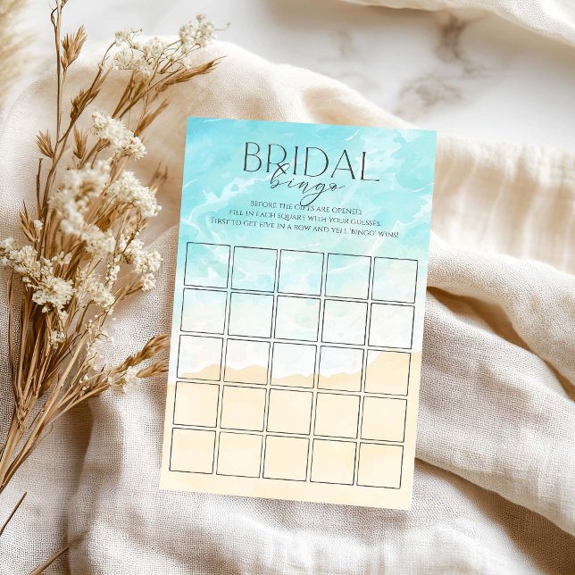 Summer Beach Chá de panela Bridal Bingo (Criador carregado)