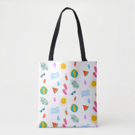 Summer Beach Pattern Tote Bag