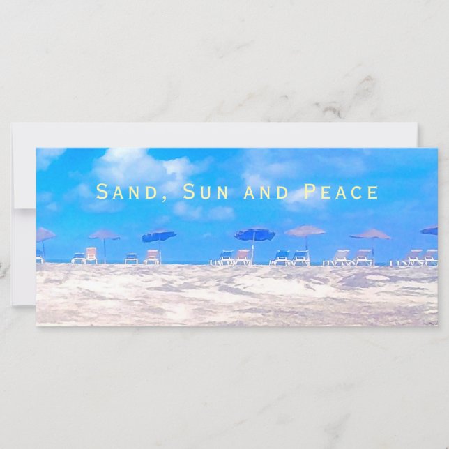 Summer Beach Retirement Congratulations Card (Frente)