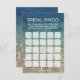 Summer Beach Starfish 5x5 Bridal Bingo Cards (Frente/Verso)