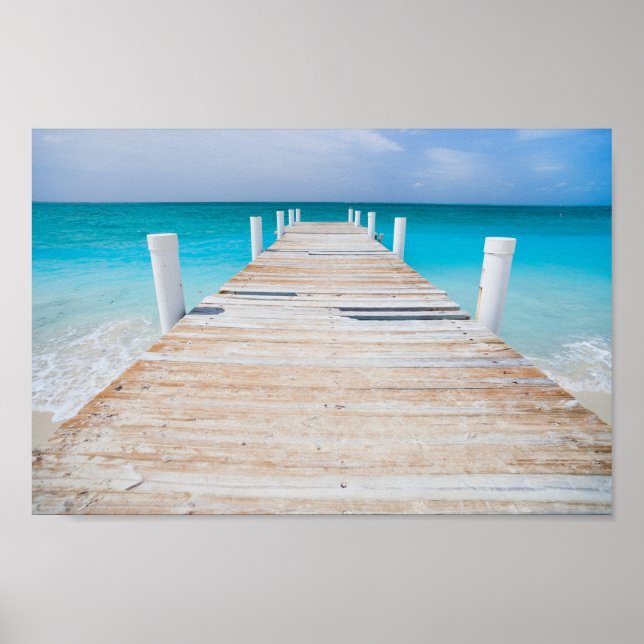 Summer Beachfront Jetty Poster (Frente)