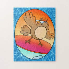 Summer Bird Surfer Quebra-cabeça