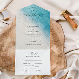 Summer Blue Ocean Beach Weding
