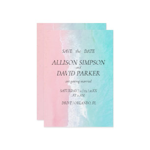 Summer Blue, Praia Rosa Do Oceano Salva O Cartão D