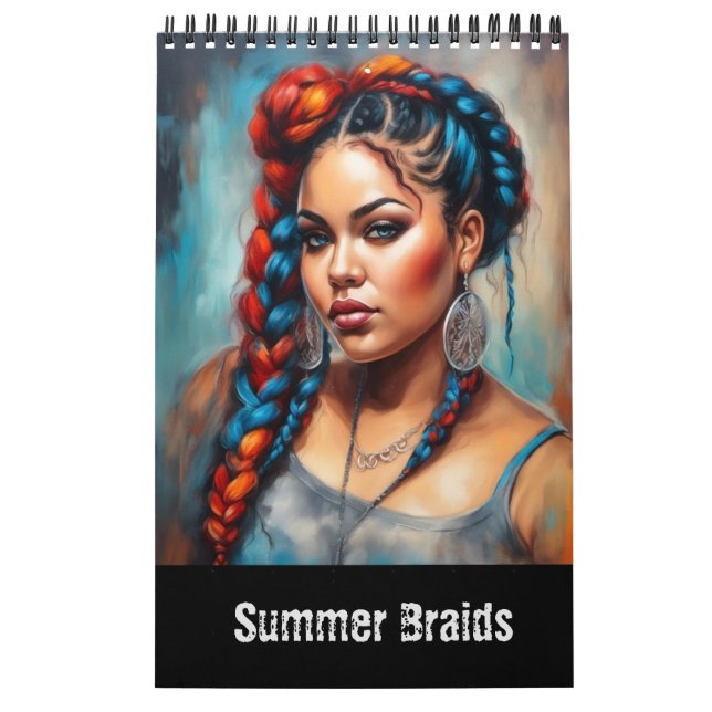 Summer Braids Fantasy Calendário de Arte Moderna (Capa)
