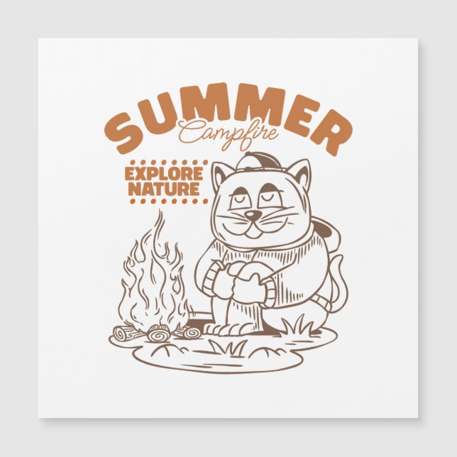Summer Campfire Explora Natureza - Vintage Cat (Frente)