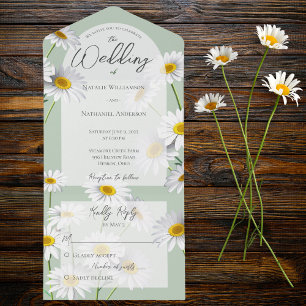 Summer Daisies em Sage Green