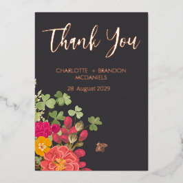 Summer Floral Garden Selvagens Casamento Obrigado